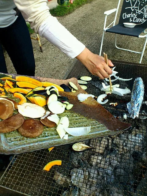 田植え後のBBQ こっちは野菜ばっかり|Tatsuyaさん