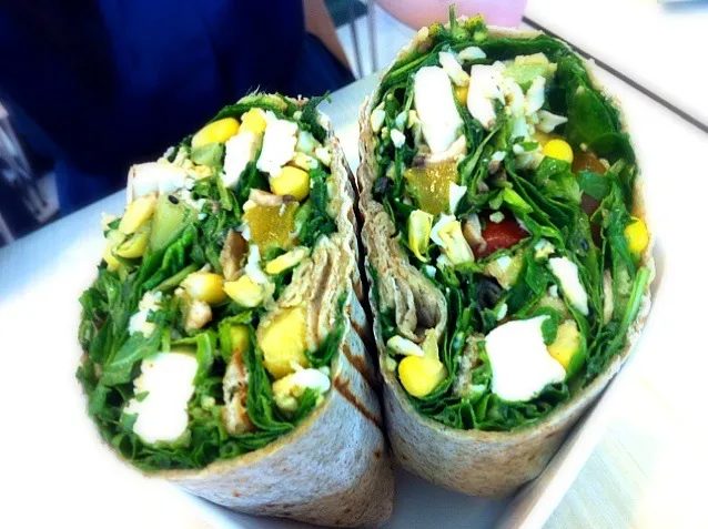 mango rocket salad & corn wrap|Tinky 🍒さん