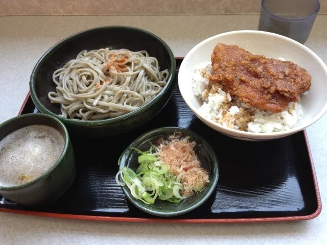 越前おろしそば＆ソースかつ丼|ぷくさん