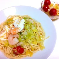 海老とキャベツのコンソメパスタ|vi-lrcさん