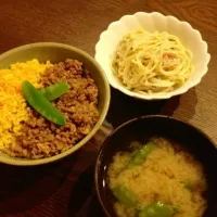 二色丼とスパサラ|しあんさん