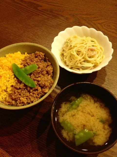 二色丼とスパサラ|しあんさん