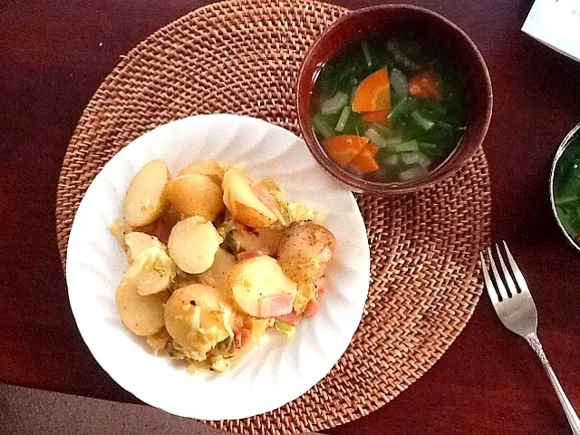 "German potatoes" and consome soup|Kirsten Adachiさん