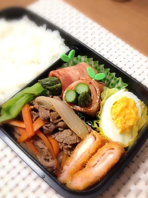 今日のお弁当 焼肉アスパラベーコン他|ひろ☆alohaさん