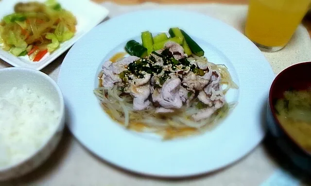 冷しゃぶ*春雨のカレー風味炒め|namiさん