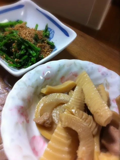 筍の煮物＆セリの胡麻和え|aromaさん