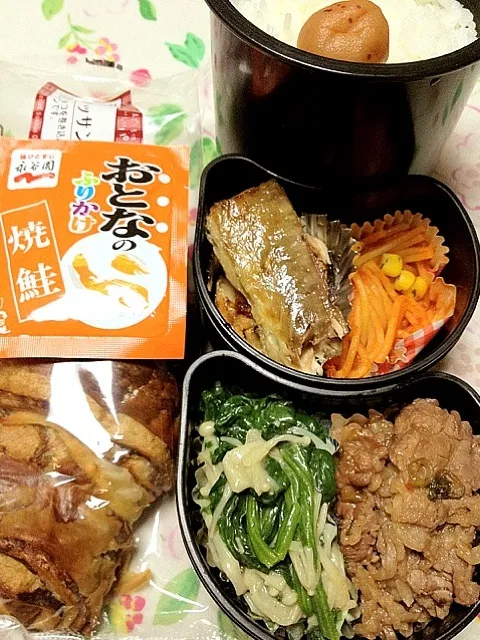 高３バレーボール部員の本日のお弁当。私の担当は、鯖の塩焼き。 #お弁当 #弁当|Takashi H.さん