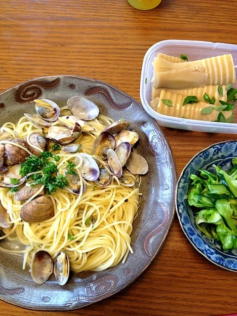 お昼ご飯、ボンゴレ～(^-^)/|かまさん