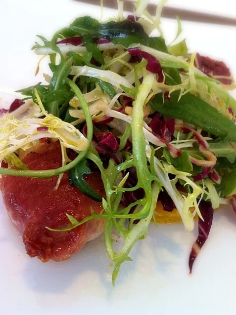 pan fried scallops with parma ham salad|karen limさん