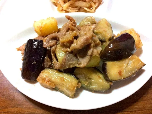 茄子味噌炒め|ねこさん