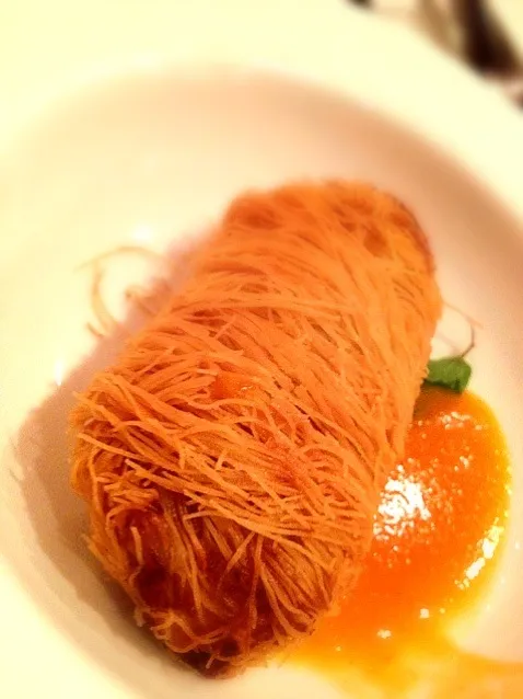 Crisp-fried Pumpkin Rolls with Mushrooms and Chef’s Special Blended Sauce|seikoさん