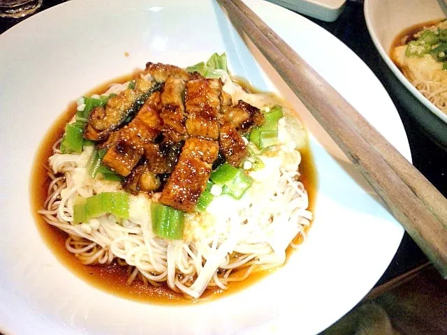 鰻と山芋オクラのネバネバそうめん|きっきー🥰さん