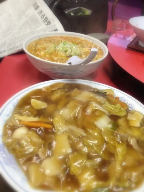 あんかけ焼きそば、酸辛湯麺（＾∇＾）|しーさん