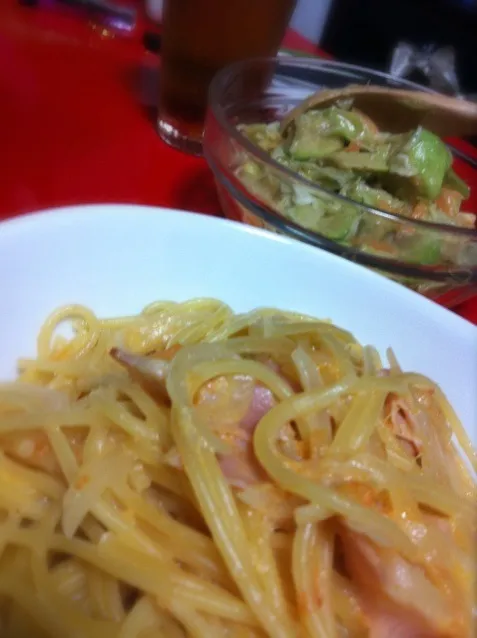 Snapdishの料理写真:ベーコンと玉ねぎのパスタ|mihoさん