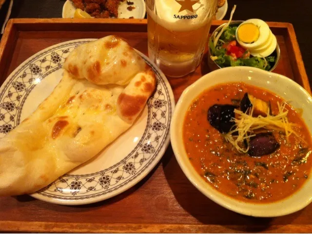 鶏ミンチと茄子と法蓮草のインドカレー|西田寛さん