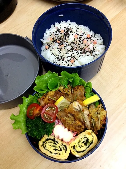 パパ弁。鶏肉の香草焼き。|ちぃさん