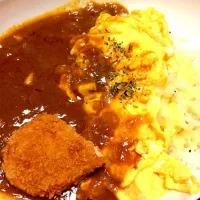 Snapdishの料理写真:オムカレー♡|まつだりえさん