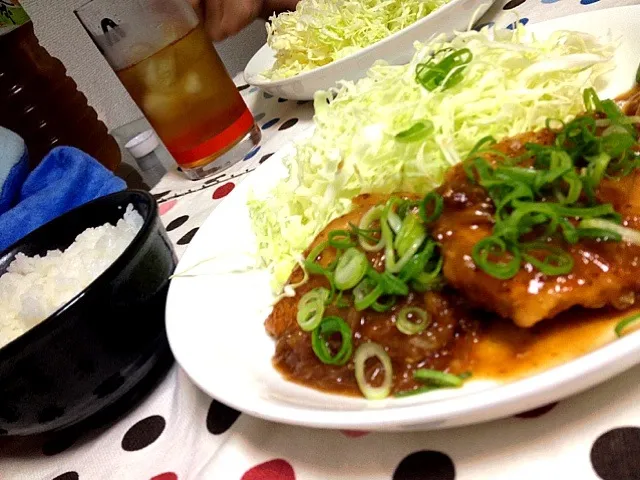 豚ロースにんにく醤油|ましおりさん