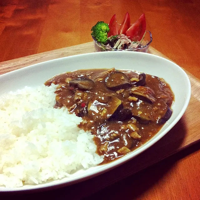 ナスとひき肉のカレー。|まゆさん