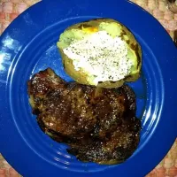 grilled ribeye & baked potato|Jason Rothさん