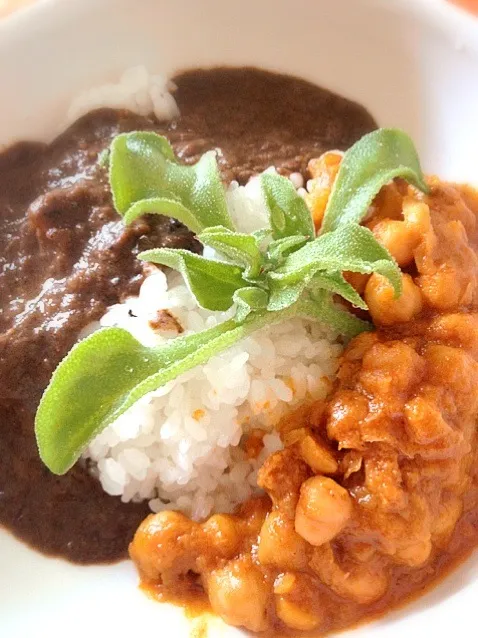 黒胡椒とヒヨコ豆の二食カレー  アイスプラントの食感 プチプチ最高＼(^o^)／|gonさん