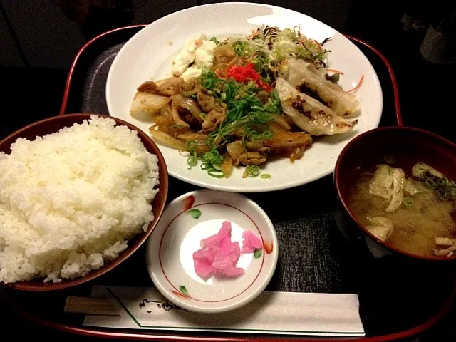 豚生姜焼き定食|すかラインさん