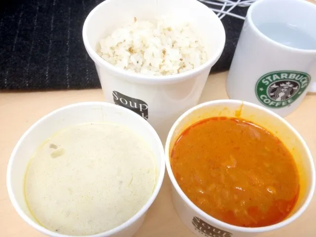 Shrimp curry and potage soup to go|chan mitsuさん