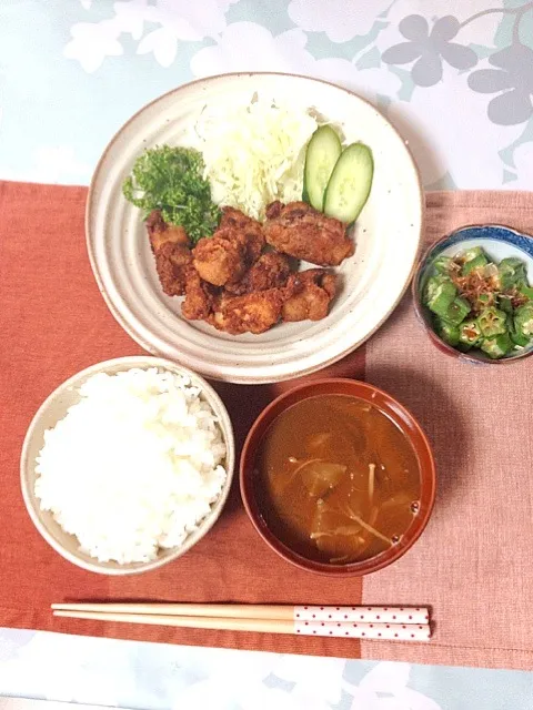 鶏の唐揚げ定食|＊asa＊さん