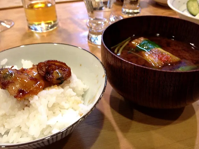 土鍋炊きごはんに、ハマグリの時雨、味噌汁|Keisuke Makinoさん