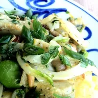 artichokes, fennel, pinenuts & basil w/hpolenta|semsa denizselさん