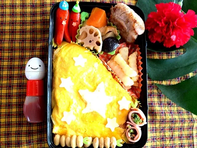 Snapdishの料理写真:高３食べ盛り男子弁当☆|けいちゃん（ももザィル）さん