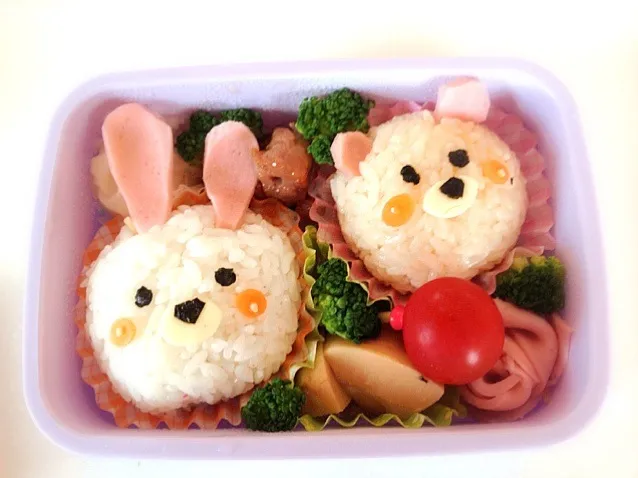 うさぎとクマ弁当|monaMamaさん