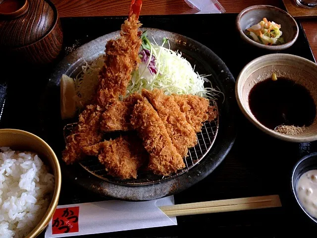 エビフライ盛合せランチ|すかラインさん