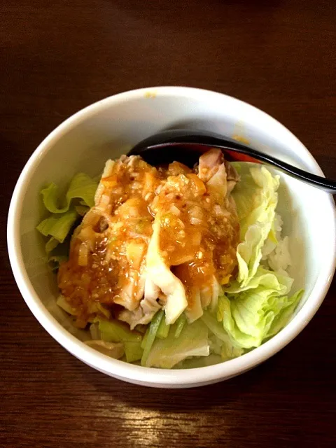 担々麺屋さんの棒々鶏丼|ゆこさん