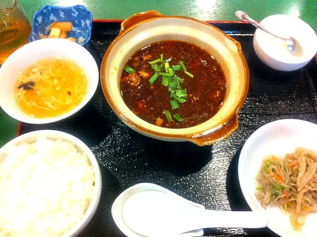 麻婆豆腐定食|あずさん