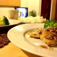 Snapdishの料理写真:Soy sauce chicken sauteed yuzu pepper♡|y.o.p.さん