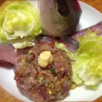 Snapdishの料理写真:イナダの梅肉なめろう|jyouさん