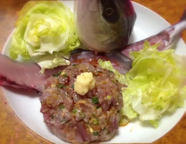 Snapdishの料理写真:イナダの梅肉なめろう|jyouさん