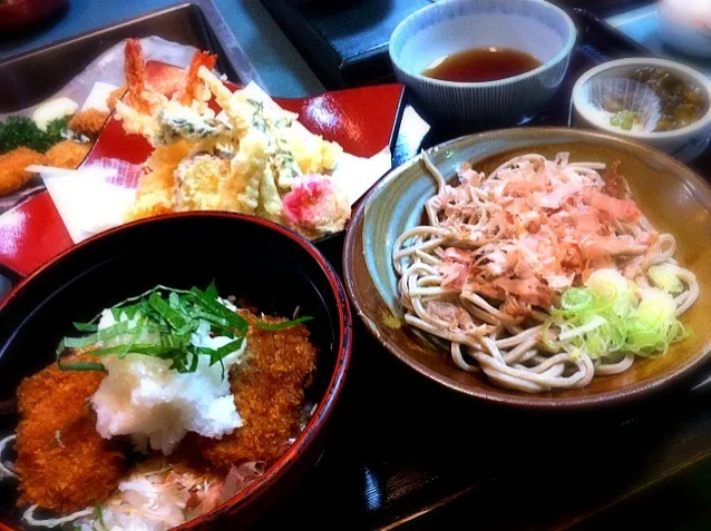 春の天麩羅 おろしそばと醤油カツ丼|Saori.Tさん