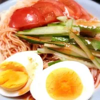 そうめんで作ったビビン麺|mktさん