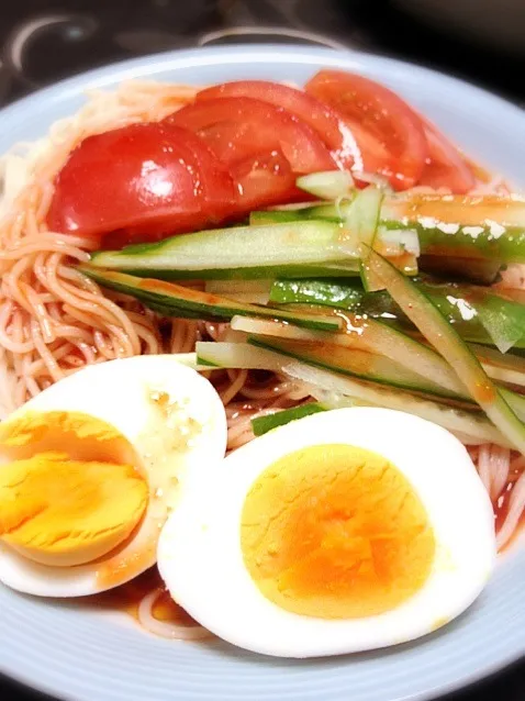 そうめんで作ったビビン麺|mktさん