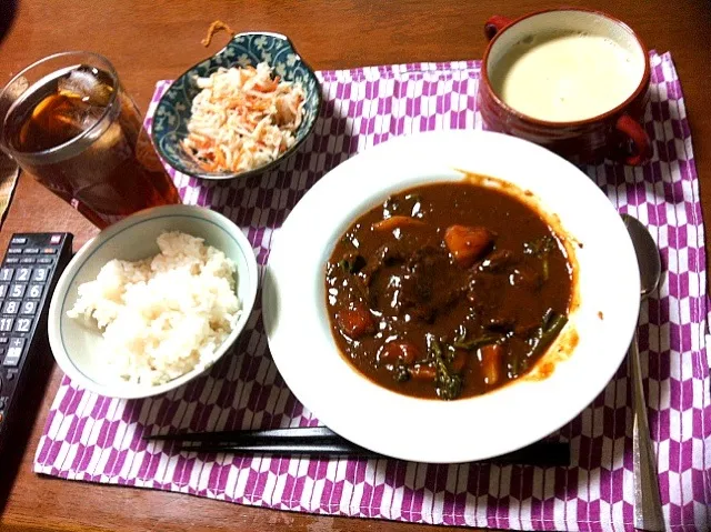 牛テールシチューと豆のスープ定食|ペコリンさん