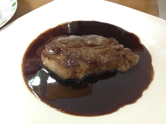 豚の肩ロースのステーキ(red wine sauce)'|実貴さん