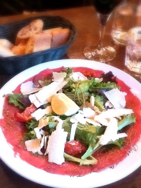 carpaccio di manzo con rucola|Yukiko٩(●❛ö❛)۶さん