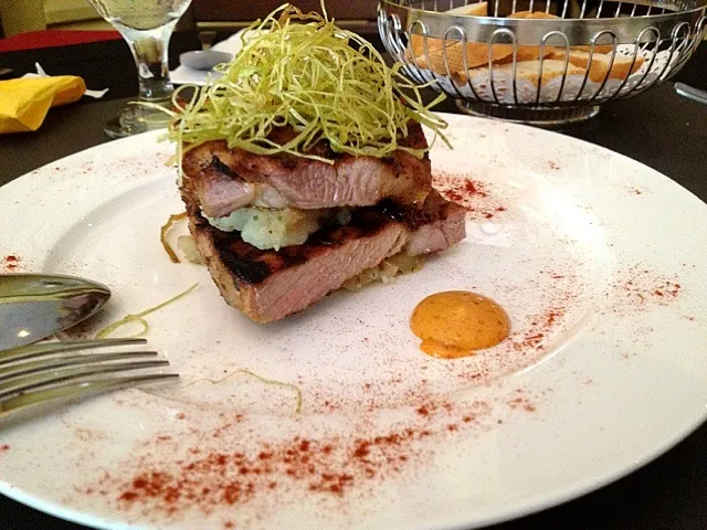 Snapdishの料理写真:Marinated pork shoulder steak|(=^x^=)さん