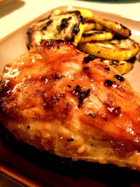 grilled spicy peach glazed chicken|Jordanさん