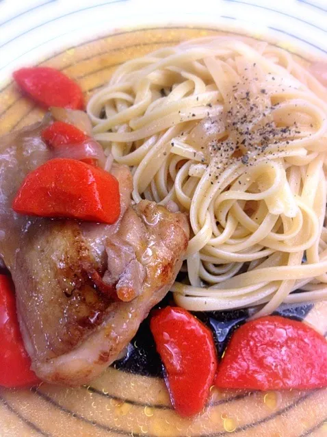 Chicken Gravy Bavette Pasta|Queenさん