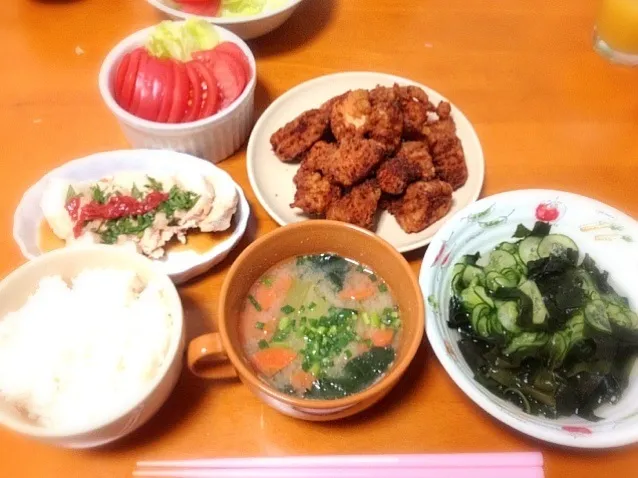 Snapdishの料理写真:唐揚げ＆鳥しそポン酢|ayu.さん