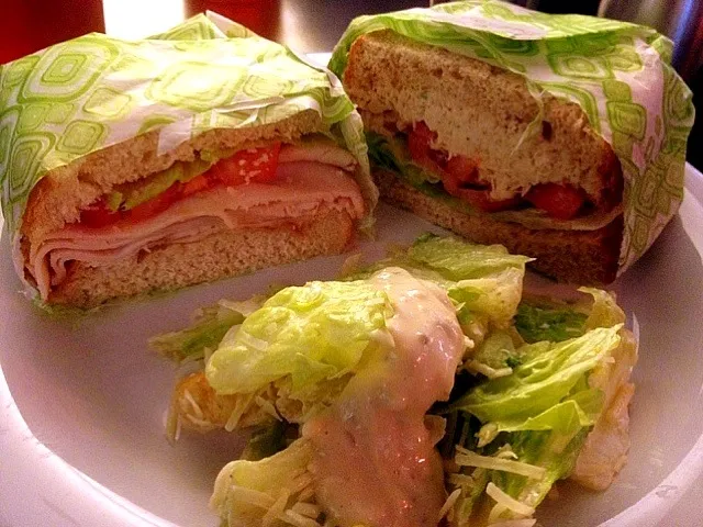 Sandwich and Caesar Salad|chan mitsuさん