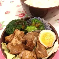 Snapdishの料理写真:5月24日 豚の角煮弁当|かもさん